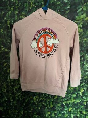 Old Navy Pink 'Radiate Good Vibes' Hoodie for Kids